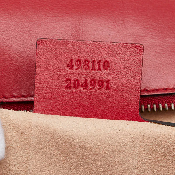 グッチ GGマーモント ハート ハンドバッグ ショルダーバッグ 2WAY 498110 レッド レザー レディース GUCCI 【中古】