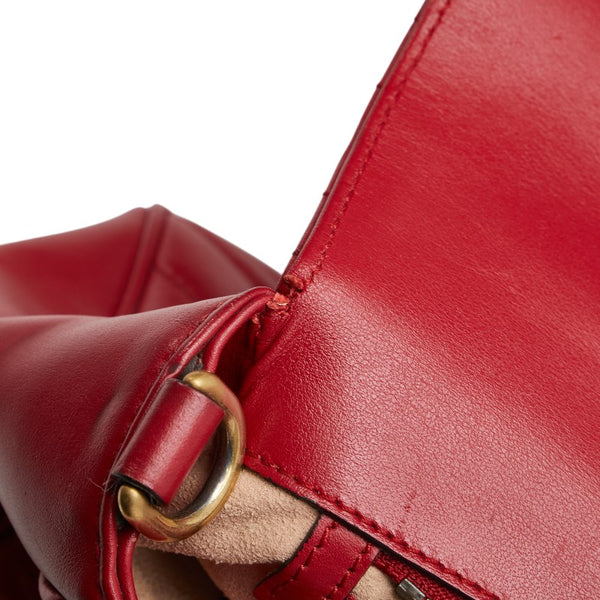 グッチ GGマーモント ハート ハンドバッグ ショルダーバッグ 2WAY 498110 レッド レザー レディース GUCCI 【中古】