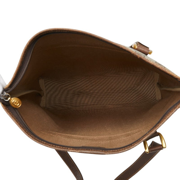 グッチ オールドグッチ GGスプリーム ハンドバッグ トートバッグ 002 39 6130 ベージュ ブラウン PVC レザー レディース GUCCI 【中古】