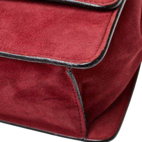 ロエベ バルセロナ ハンドバッグ ショルダーバッグ 2WAY ワインレッド スウェード レザー レディース LOEWE 【中古】