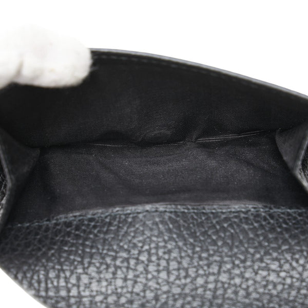 グッチ GGマーモント ダブルG 三つ折り財布 コンパクトウォレット   474746 ブラック レザー レディース GUCCI 【中古】