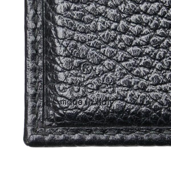 グッチ GGマーモント ダブルG 三つ折り財布 コンパクトウォレット   474746 ブラック レザー レディース GUCCI 【中古】