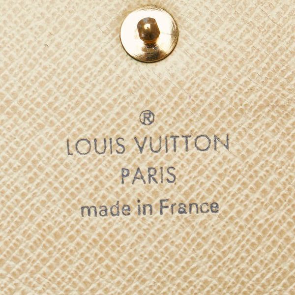 ルイ ヴィトン ダミエ アズール ポルトフォイユ サラ 長財布 N61735 ホワイト PVC レザー レディース LOUIS VUITTON 【中古】