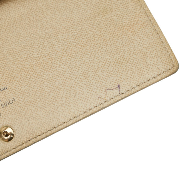 ルイ ヴィトン ダミエ アズール ポルトフォイユ サラ 長財布 N61735 ホワイト PVC レザー レディース LOUIS VUITTON 【中古】