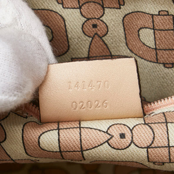 グッチ グッチシマ トートバッグ 141470 ベージュ ピンク レザー レディース GUCCI 【中古】