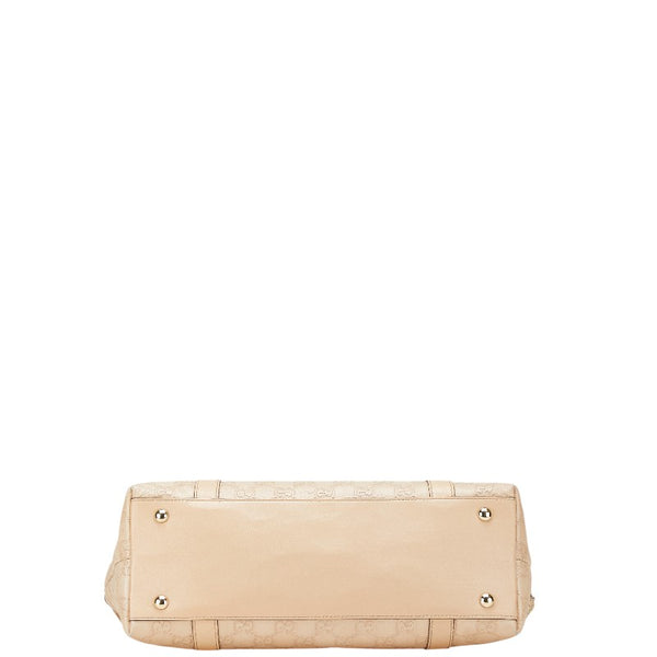 グッチ グッチシマ トートバッグ 141470 ベージュ ピンク レザー レディース GUCCI 【中古】