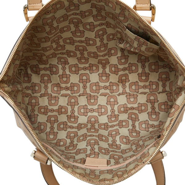 グッチ グッチシマ トートバッグ 141470 ベージュ ピンク レザー レディース GUCCI 【中古】
