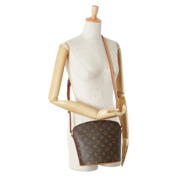 ルイ ヴィトン モノグラム ドルーオ 斜め掛け ショルダーバッグ M51290 ブラウン PVC レザー レディース LOUIS VUITTON 【中古】