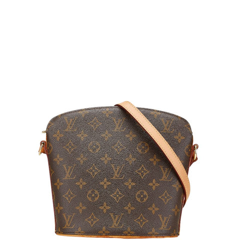 ルイ ヴィトン モノグラム ドルーオ 斜め掛け ショルダーバッグ M51290 ブラウン PVC レザー レディース LOUIS VUITTON 【中古】