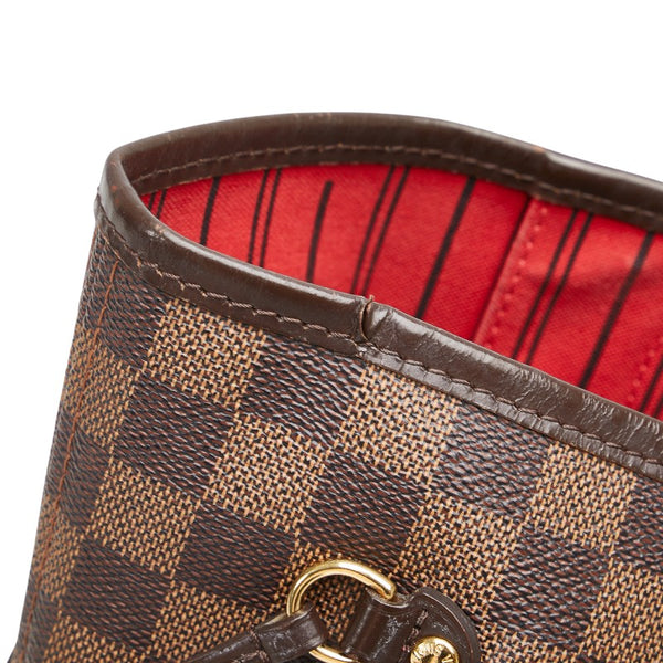 ルイ ヴィトン ダミエ ネヴァーフルMM トートバッグ N51105 ブラウン PVC レザー レディース LOUIS VUITTON 【中古】