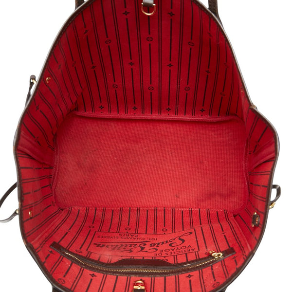 ルイ ヴィトン ダミエ ネヴァーフルMM トートバッグ N51105 ブラウン PVC レザー レディース LOUIS VUITTON 【中古】