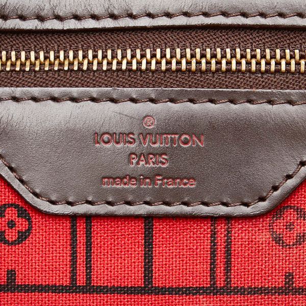 ルイ ヴィトン ダミエ ネヴァーフルMM トートバッグ N51105 ブラウン PVC レザー レディース LOUIS VUITTON 【中古】