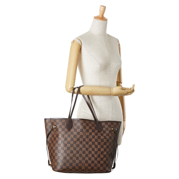 ルイ ヴィトン ダミエ ネヴァーフルMM トートバッグ N51105 ブラウン PVC レザー レディース LOUIS VUITTON 【中古】