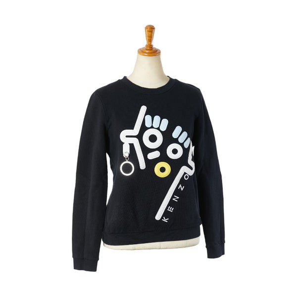 ケンゾー スウェットトレーナー サイズ:S ブラック マルチカラー コットン レディース KENZO 【中古】