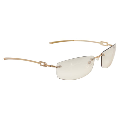 グッチ ラインストーン サングラス GG1784 ゴールド プラスチック レディース GUCCI 【中古】