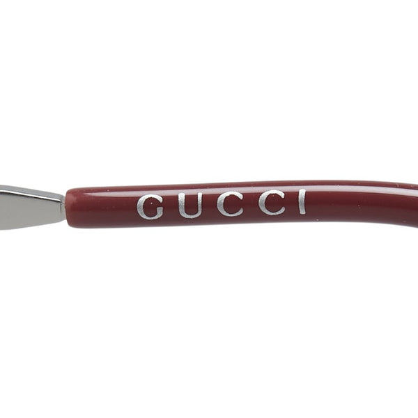 グッチ メガネ GG1059OJ シルバー ワインレッド メタル レディース GUCCI 【中古】