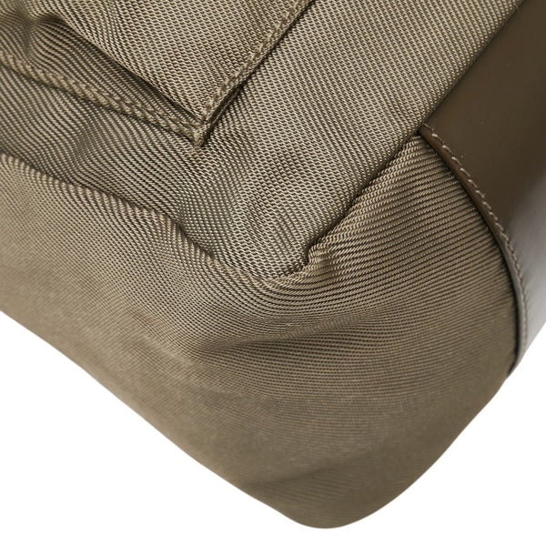 グッチ バンブー ハンドバッグ ショルダーバッグ 2WAY 000 2404 0509 ブラウン カーキ ナイロン レザー レディース GUCCI 【中古】