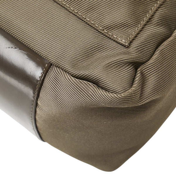 グッチ バンブー ハンドバッグ ショルダーバッグ 2WAY 000 2404 0509 ブラウン カーキ ナイロン レザー レディース GUCCI 【中古】