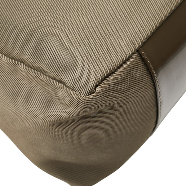 グッチ バンブー ハンドバッグ ショルダーバッグ 2WAY 000 2404 0509 ブラウン カーキ ナイロン レザー レディース GUCCI 【中古】