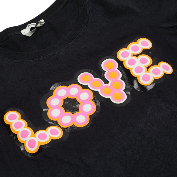 フェンディ LOVE 半袖Ｔシャツ サイズ:36 ブラック コットン レディース FENDI 【中古】
