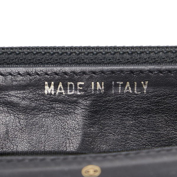 シャネル ココマーク 二つ折り財布 ブラック キャビアスキン レディース CHANEL 【中古】