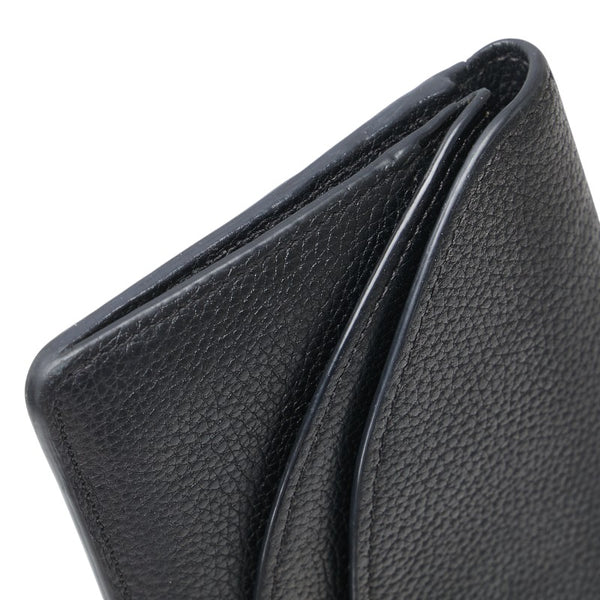 クロエ ジョージア ダブルフラップ 長財布 ブラック レザー レディース Chloe 【中古】