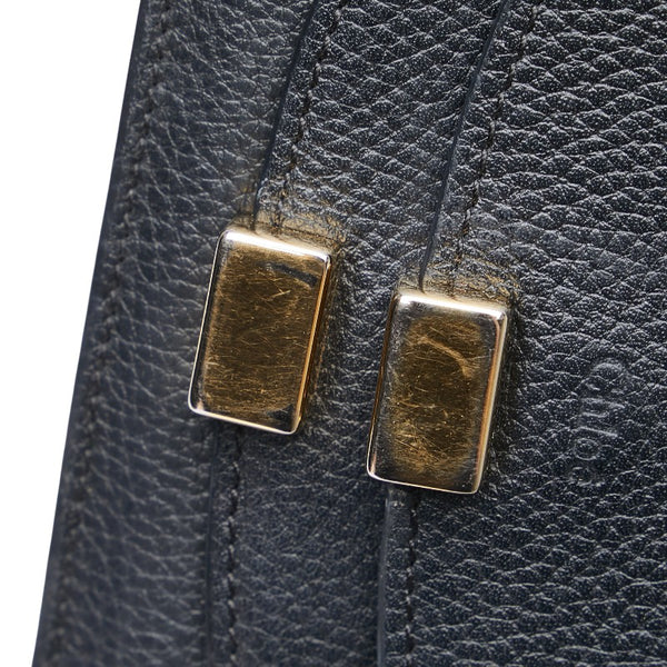 クロエ ジョージア ダブルフラップ 長財布 ブラック レザー レディース Chloe 【中古】