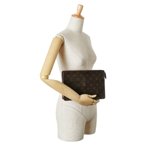 ルイ ヴィトン モノグラム ポシェット オム セカンドバッグ クラッチバッグ M51795 ブラウン PVC レザー メンズ LOUIS VUITTON 【中古】