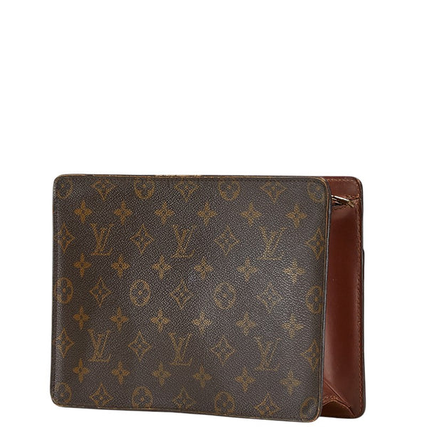 ルイ ヴィトン モノグラム ポシェット オム セカンドバッグ クラッチバッグ M51795 ブラウン PVC レザー メンズ LOUIS VUITTON 【中古】