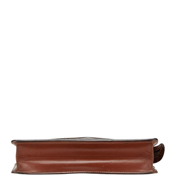 ルイ ヴィトン モノグラム ポシェット オム セカンドバッグ クラッチバッグ M51795 ブラウン PVC レザー メンズ LOUIS VUITTON 【中古】
