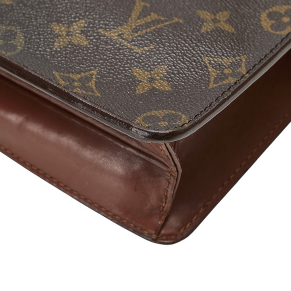 ルイ ヴィトン モノグラム ポシェット オム セカンドバッグ クラッチバッグ M51795 ブラウン PVC レザー メンズ LOUIS VUITTON 【中古】