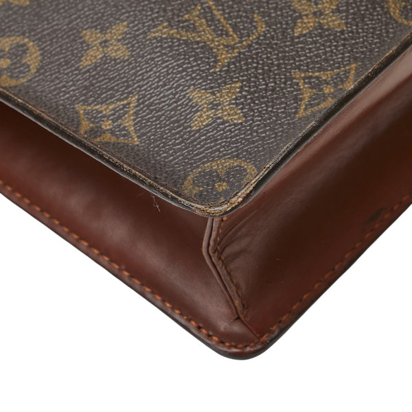 ルイ ヴィトン モノグラム ポシェット オム セカンドバッグ クラッチバッグ M51795 ブラウン PVC レザー メンズ LOUIS VUITTON 【中古】