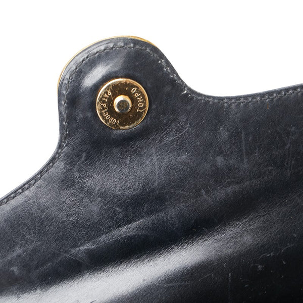 グッチ オールドグッチ ショルダーバッグ ブラック レザー レディース GUCCI 【中古】