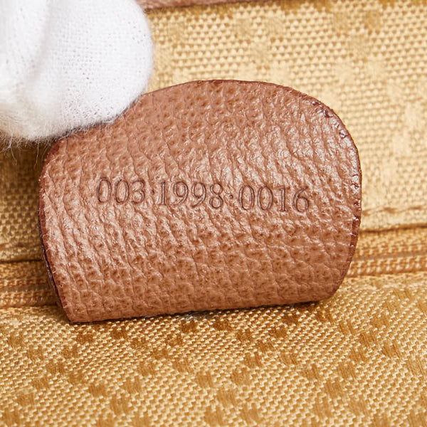 グッチ バンブー リュック バックパック 003 1998 0016 ブラウン スウェード レザー レディース GUCCI 【中古】