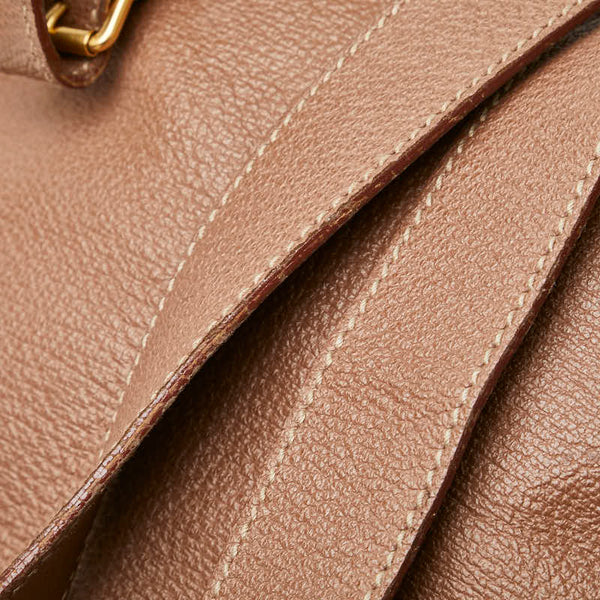 グッチ バンブー リュック バックパック 003 1998 0016 ブラウン スウェード レザー レディース GUCCI 【中古】