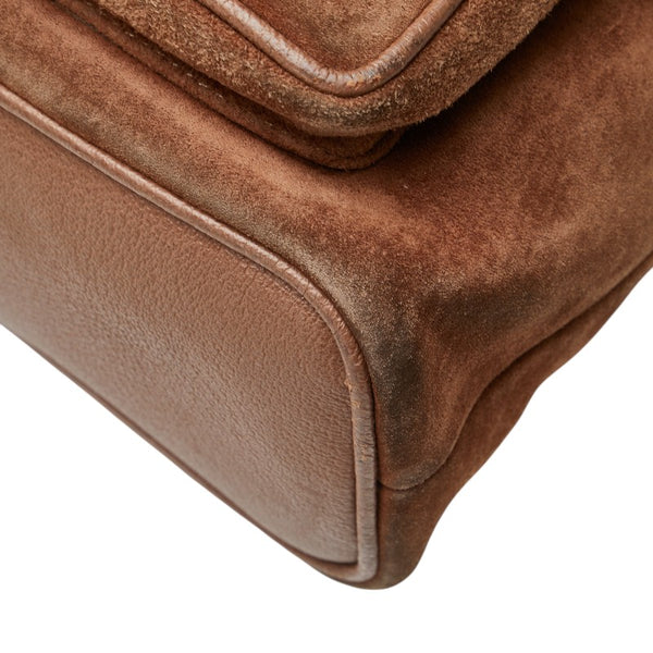 グッチ バンブー リュック バックパック 003 1998 0016 ブラウン スウェード レザー レディース GUCCI 【中古】