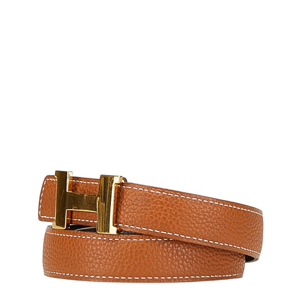 エルメス コンスタンスH リバーシブル ベルト サイズ：75 ブラウン ブラック トゴ ボックスカーフ レディース HERMES 【中古】