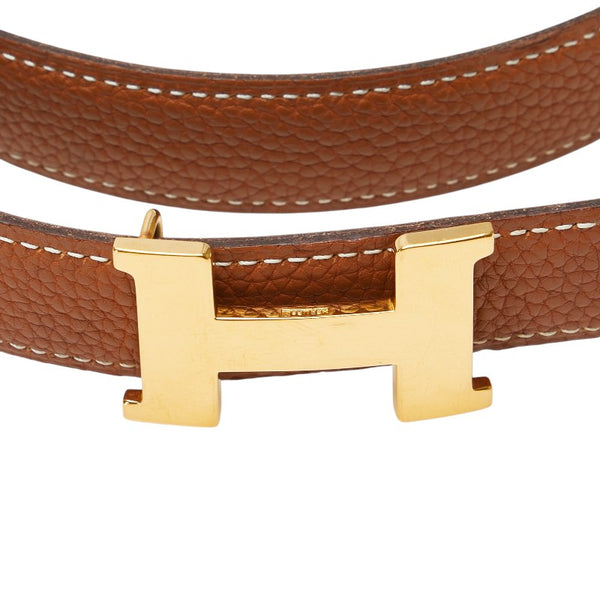 エルメス コンスタンスH リバーシブル ベルト サイズ：75 ブラウン ブラック トゴ ボックスカーフ レディース HERMES 【中古】