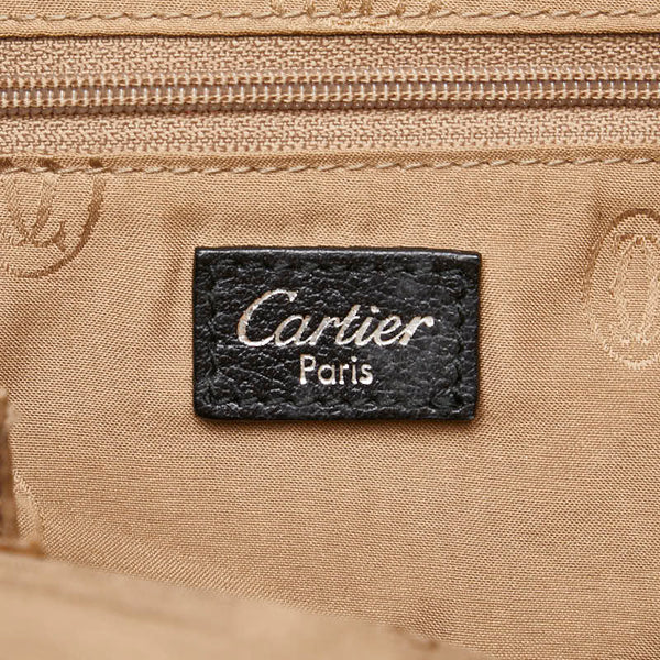 カルティエ マルチェロ ハンドバッグ ショルダーバッグ2WAY ブラック レザー レディース CARTIER 【中古】