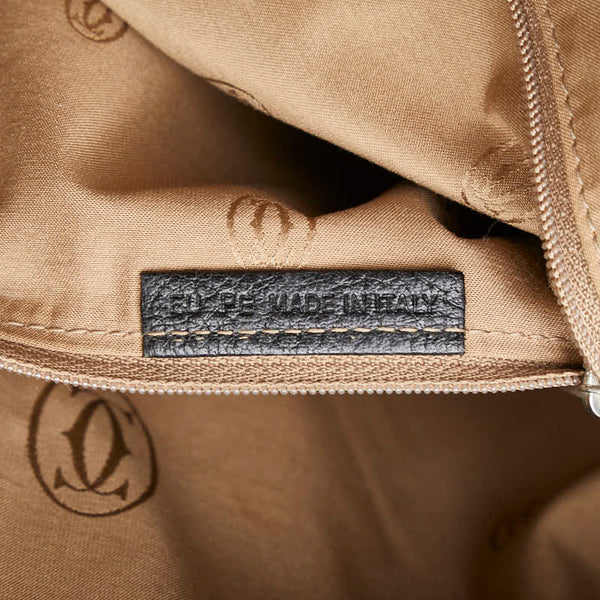 カルティエ マルチェロ ハンドバッグ ショルダーバッグ2WAY ブラック レザー レディース CARTIER 【中古】