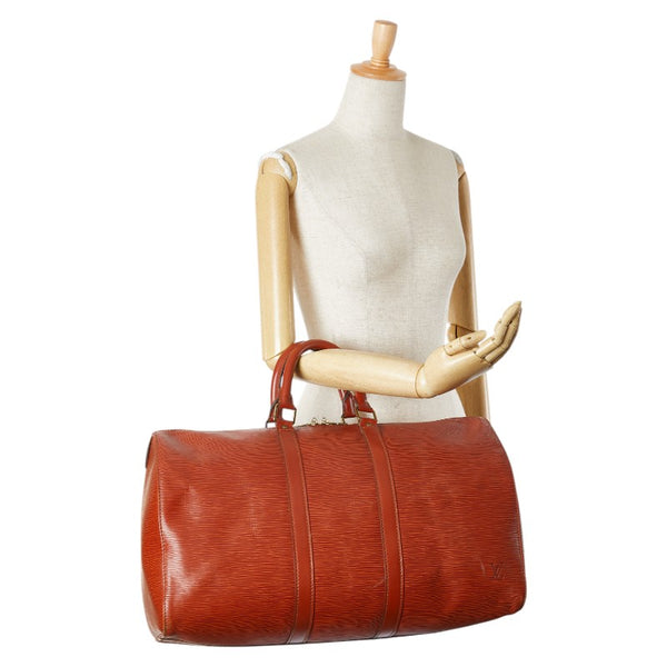 ルイ ヴィトン エピ キーポル45 ボストンバッグ M42978 ジパングゴールド ブラウン レザー レディース LOUIS VUITTON 【中古】