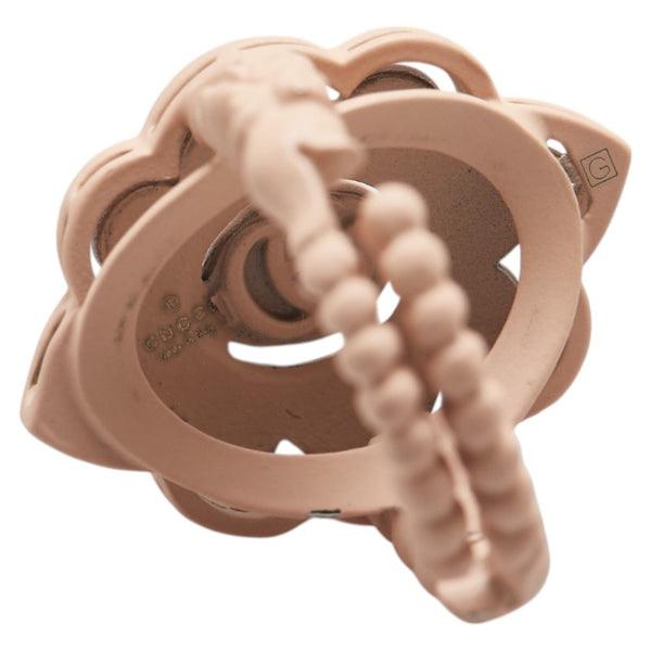 グッチ スタッズ リング 指輪 2点セット ピンク プラスチック フェイクパール ベロア レディース GUCCI 【中古】