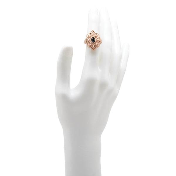 グッチ スタッズ リング 指輪 2点セット ピンク プラスチック フェイクパール ベロア レディース GUCCI 【中古】