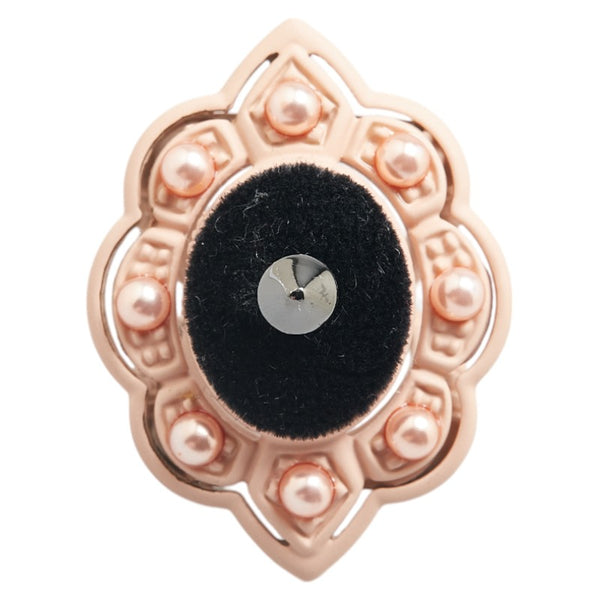 グッチ スタッズ リング 指輪 2点セット ピンク プラスチック フェイクパール ベロア レディース GUCCI 【中古】