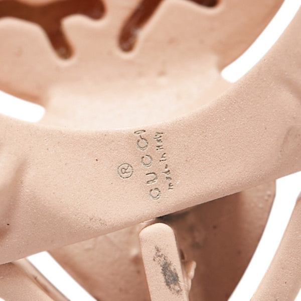 グッチ スタッズ リング 指輪 2点セット ピンク プラスチック フェイクパール ベロア レディース GUCCI 【中古】