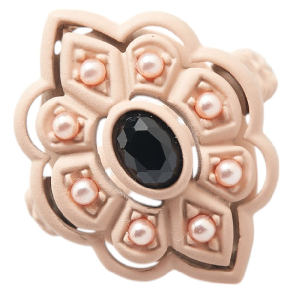 グッチ スタッズ リング 指輪 2点セット ピンク プラスチック フェイクパール ベロア レディース GUCCI 【中古】