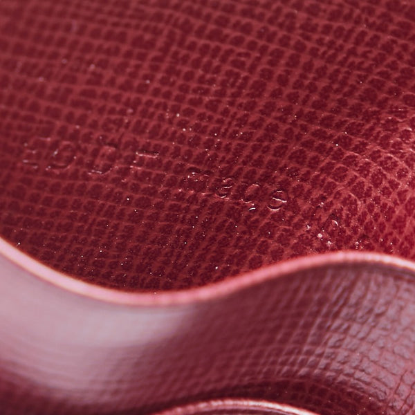 カルティエ マストライン 長財布 ワインレッド ボルドー レザー レディース CARTIER 【中古】