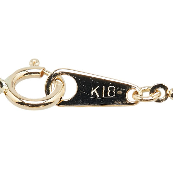 K18YG イエローゴールド ハート モチーフ ブレスレット レディース 【中古】