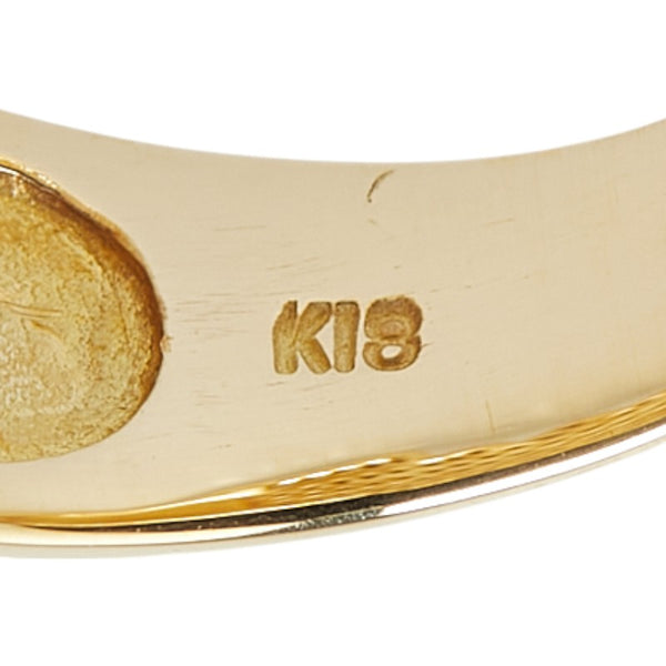 K18YG イエローゴールド ダイヤ1.00ct リング 指輪 レディース 15号 【中古】