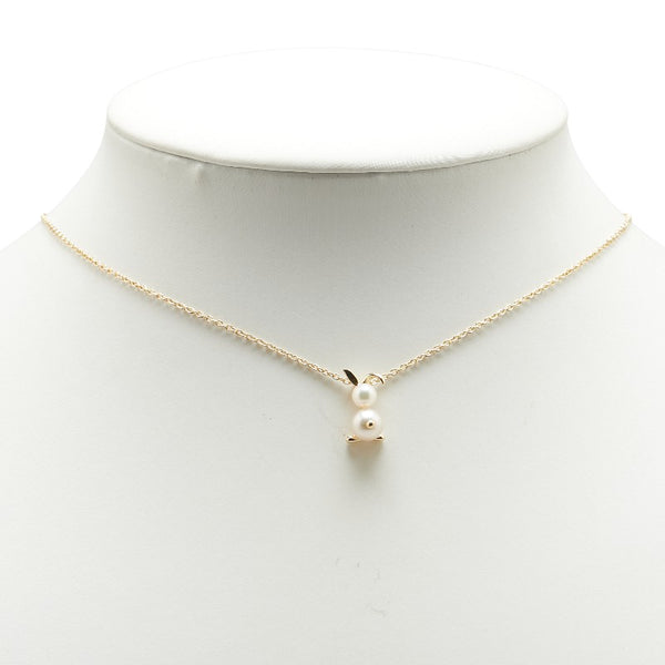 タサキ K18YG イエローゴールド アコヤパール6.4mm アコヤパール4.7mm うさぎ モチーフ ネックレス レディース TASAKI 【中古】